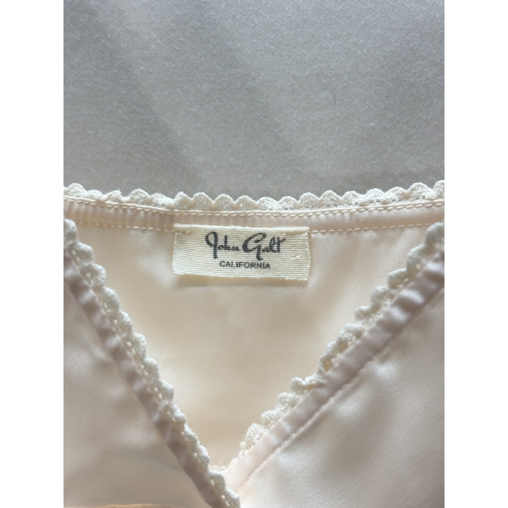 Brandy Melville/J. Galt Cream Lace Trim Tie Back Camisole Tank Top Womens OS - Picture 3 of 8